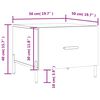 vidaXL Couchtisch Braun Eichen-Optik 50x50x40 cm Holzwerkstoff
