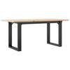 vidaXL Couchtisch O-Gestell 90x40x45cm Massivholz Kiefer und Stahl