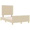 vidaXL Bettgestell mit Kopfteil Creme 120 x 190 cm Stoff