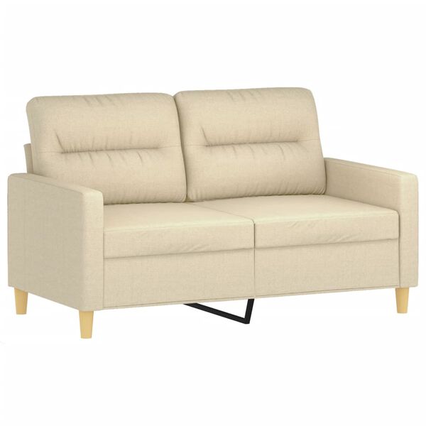 vidaXL 2-Sitzer-Sofa Creme 120 cm Stoff