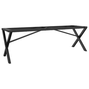 vidaXL Couchtisch-Gestell in X-Form 140x30x43 cm Stahl
