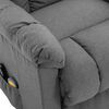 vidaXL Massagesessel mit Aufstehhilfe Hellgrau Stoff