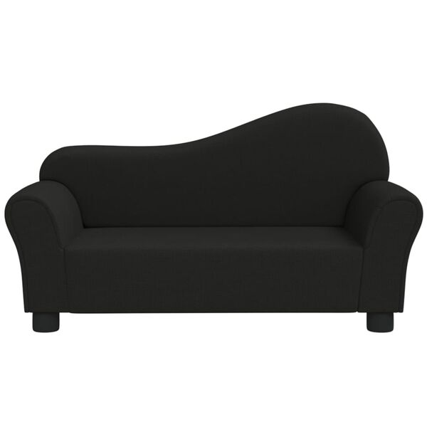 vidaXL Kindersofa Schwarz Stoff