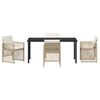 vidaXL Garten Essgruppe 5 pcs Beige Poly-Rattan