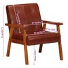 vidaXL Sessel Braun Echtleder