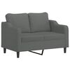 vidaXL 2-Sitzer-Sofa Dunkelgrau 120 cm Stoff