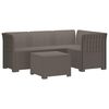 vidaXL 4-Sitzer Garten Sofa Rattan Look PP Hellgrau