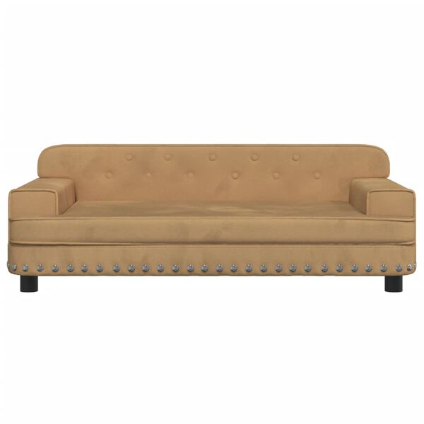 vidaXL Kindersofa Braun 90x53x30 cm Samt