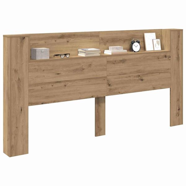 vidaXL Kopfteil Artisan-Eiche 200 x 15 x 103,5 cm Holzwerkstoff