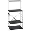 vidaXL Mikrowellenregal Schwarz 60x39,6x123 cm Holzwerkstoff