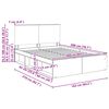 vidaXL Bettrahmen Sonoma 160 x 200 cm Massives Kiefernholz