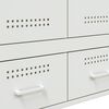 vidaXL Highboard Weiß 68x39x101,5 cm Stahl