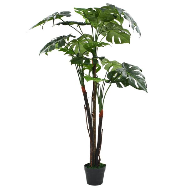 vidaXL Künstliche Monstera Fensterblatt mit Topf 130 cm Grün