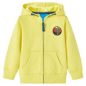 Kinder-Kapuzenpullover mit Rei&szlig;verschluss Hellgelb 92