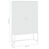 vidaXL Highboard Weiß 80x35x135 cm Stahl