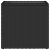 vidaXL Garten-Beistelltisch mit Glasplatte Schwarz 58x27,5x55cm Rattan