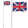 vidaXL Flagge Gro&szlig;britanniens mit Mast 6,08 m Aluminium