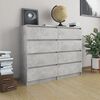 vidaXL Sideboard mit Schubladen Betongrau 120x35x99 cm Holzwerkstoff