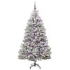 vidaXL Künstlicher Weihnachtsbaum Grün und Weiß 180 cm PVC und Metall