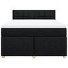 vidaXL Boxspringbett mit Matratze Schwarz 140x200 cm Stoff