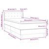 vidaXL Boxspringbett mit Matratze Hellgrau 80x210 cm Samt
