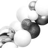 vidaXL Kugelgirlande Weiß und Grau 175 cm Polystyrol