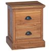 vidaXL Nachttisch mit Schubladen Natur 40 x 30 x 50 cm Massivholz Teak