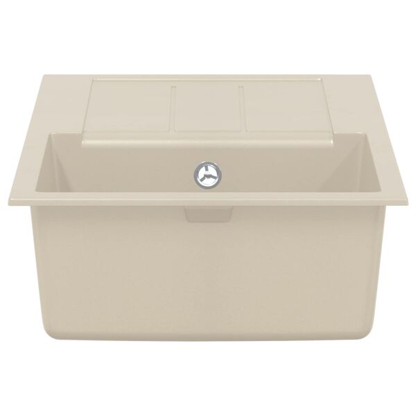 vidaXL Waschbecken Beige 780 x 500 mm 80% Quarz und 20% Harz