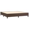 vidaXL Boxspringbett mit Matratze Braun 200x200 cm Kunstleder