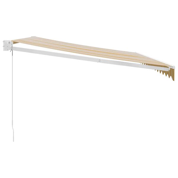 vidaXL Markise Einziehbar Gelb und Wei&szlig; 4x3 m Stoff und Aluminium