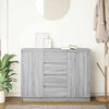 vidaXL Sideboard mit Schubladen Grau Sonoma 100,5x35x76 cm