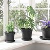 vidaXL Runder Blumentopf 24 pcs Schwarz &Oslash; 17 x 14 cm Kunststoff