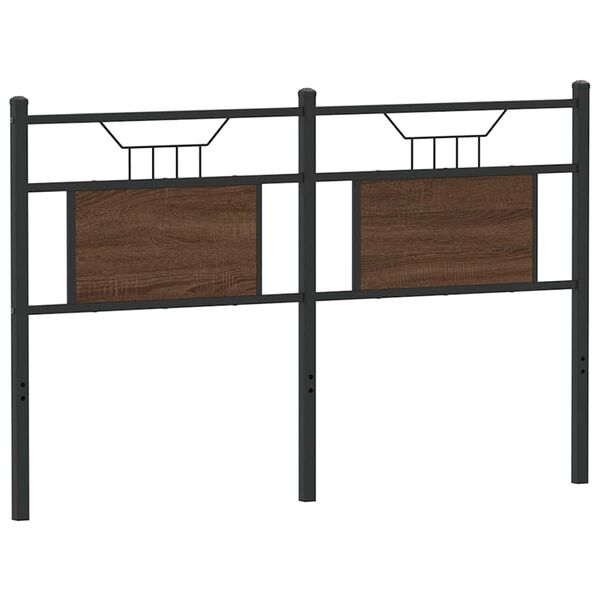 vidaXL Ersatz-Kopfteil Braun Eichen-Optik 137 cm Holzwerkstoff und Stahl