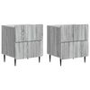 vidaXL Nachttisch 2 pcs Graues Sonoma 43 x 34,5 x 49,5 cm