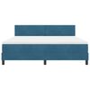 vidaXL LED Boxspringbett mit Matratze Dunkelblau 180 x 200 cm Samt
