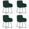 vidaXL Esszimmerst&uuml;hle 4 pcs Samt Dunkelgr&uuml;n 59 x 56,5 x 86 cm