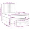 vidaXL Boxspringbett mit Matratze Rosa 120x190 cm Samt
