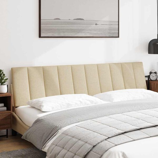 vidaXL Kopfteil-Kissen "Hanko" Creme 200 cm Stoff