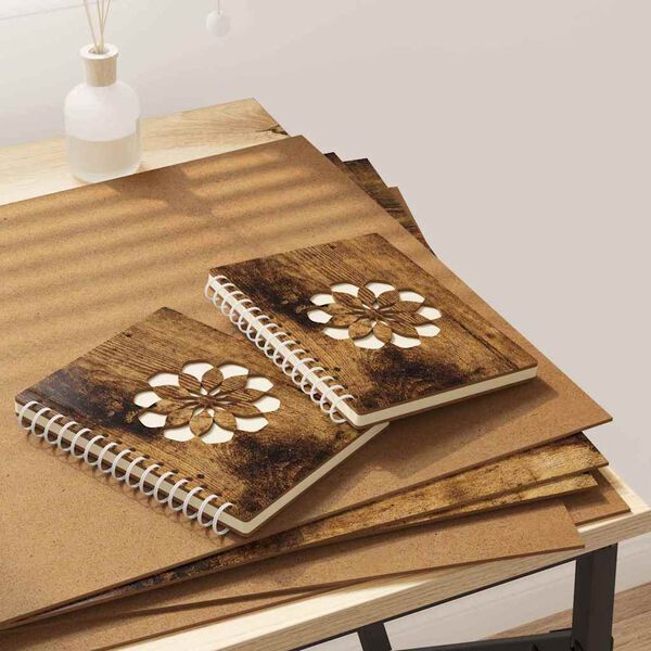 vidaXL Dekoplatten 12 pcs Ger&auml;ucherte Eiche 40 x 60 x 0.27 cm