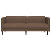 vidaXL 3-Sitzer Sofa Braun Kunstleder Wildleder-Optik
