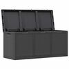 vidaXL Garten-Aufbewahrungsbox 270 L Schwarz PP Rattan