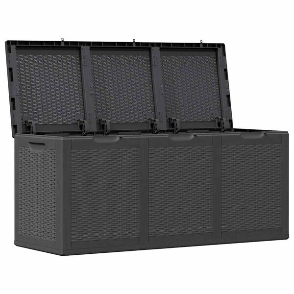 vidaXL Garten-Aufbewahrungsbox 270 L Schwarz PP Rattan