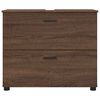vidaXL Badezimmerschrank mit T&uuml;r Braun Eichen-Optik 76,5 x 35 x 64 cm