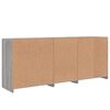 vidaXL Sideboard mit LED-Leuchten Grau Sonoma 181,5x37x67 cm