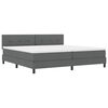 vidaXL Boxspringbett mit Matratze Dunkelgrau 200 x 200 cm Stoff
