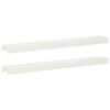 vidaXL Garten-Abdeckprofil 2 stk. 100 x 15 x 5 cm Stahl Wei&szlig;