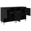 vidaXL Sideboards 2 pcs Schwarz Eichen-Optik 60 x 35 x 70 cm