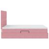 vidaXL Bett mit Stauraum und LED mit Matratze Rosa 140 x 200 cm Samt
