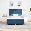 vidaXL Boxspringbett mit Matratze mit Kopfteil Blau 140 x 200 cm Stoff