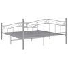 vidaXL Bett Grau Metall 140x200 cm